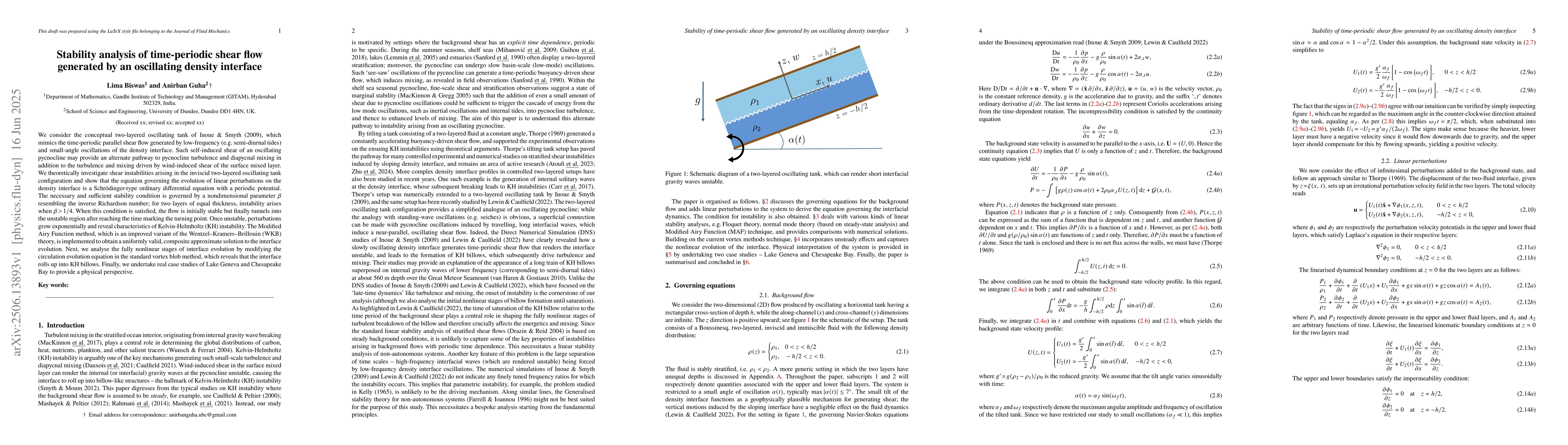 Thumbnail for Stability analysis of time-periodic shear flow generated by an
  oscillating density interface