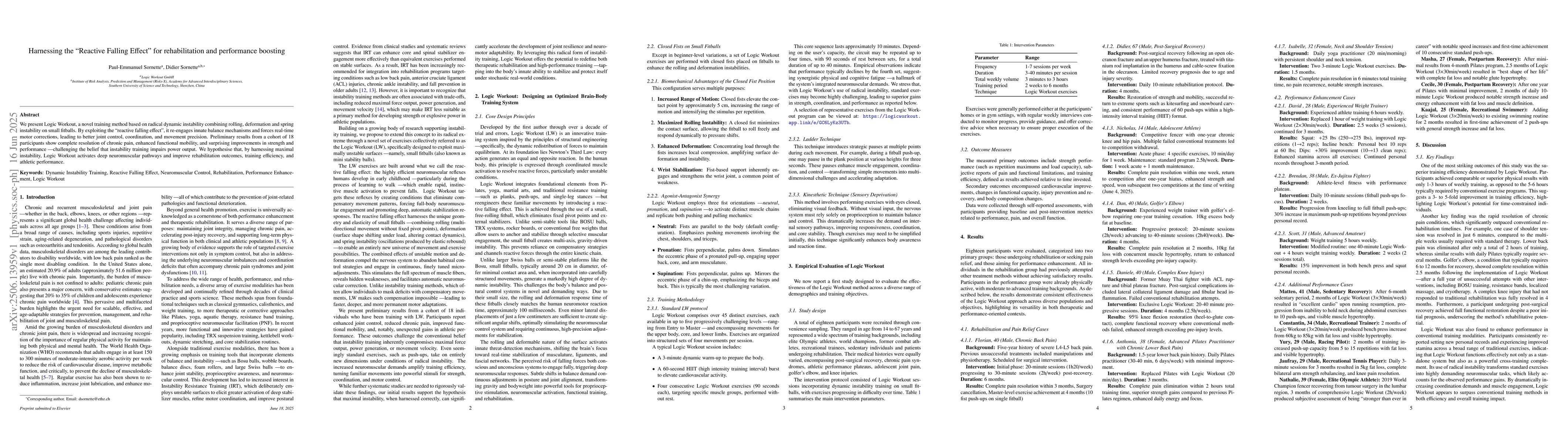 Thumbnail for Harnessing the "Reactive Falling Effect" for rehabilitation and
  performance boosting