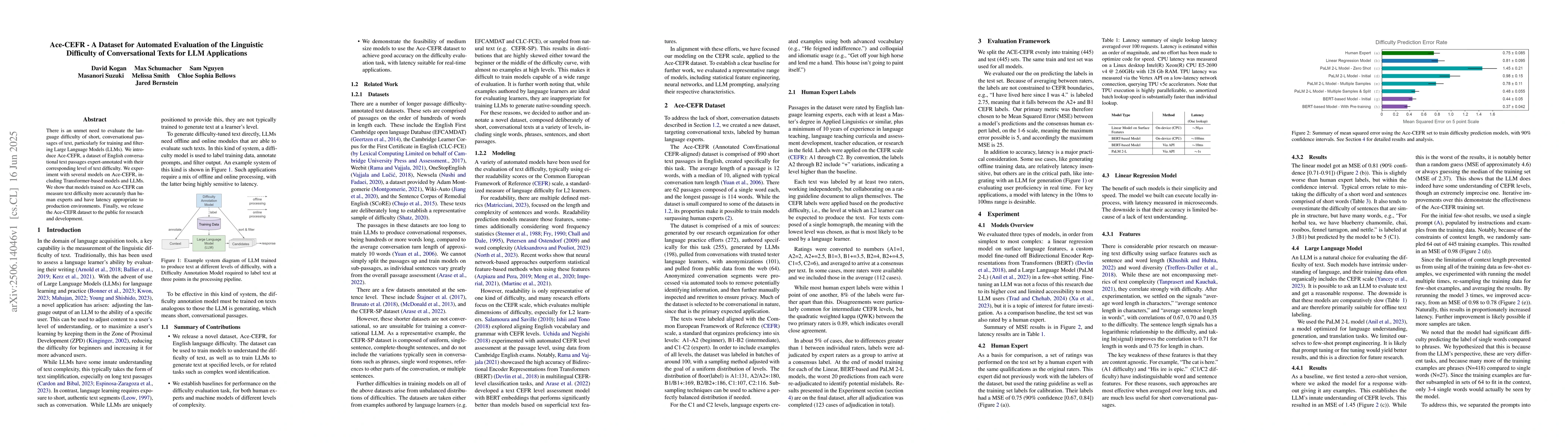 Thumbnail for Ace-CEFR -- A Dataset for Automated Evaluation of the Linguistic
  Difficulty of Conversational Texts for LLM Applications