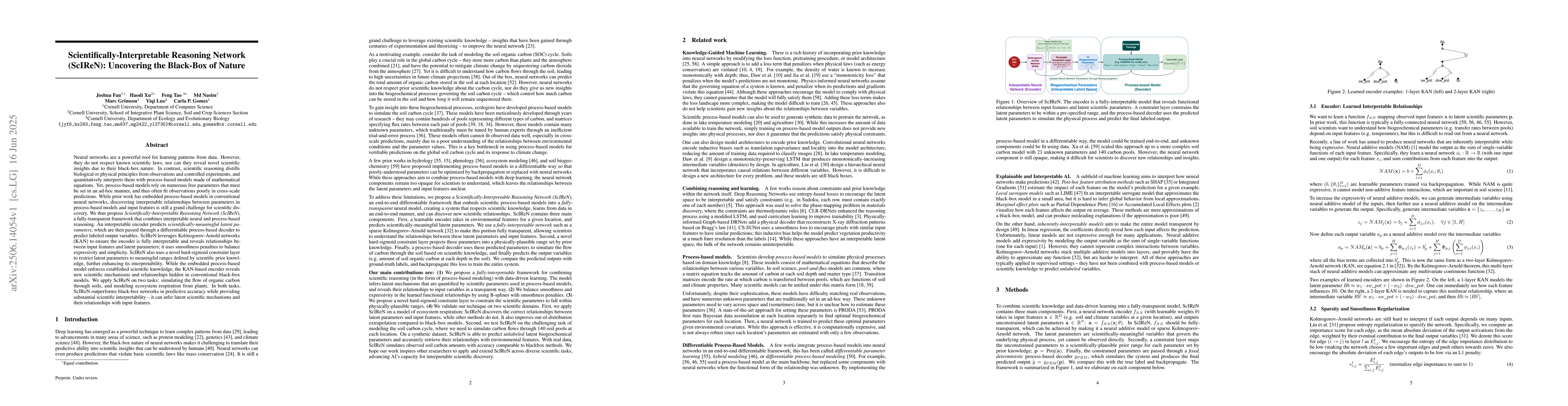Thumbnail for Scientifically-Interpretable Reasoning Network (ScIReN): Uncovering the
  Black-Box of Nature