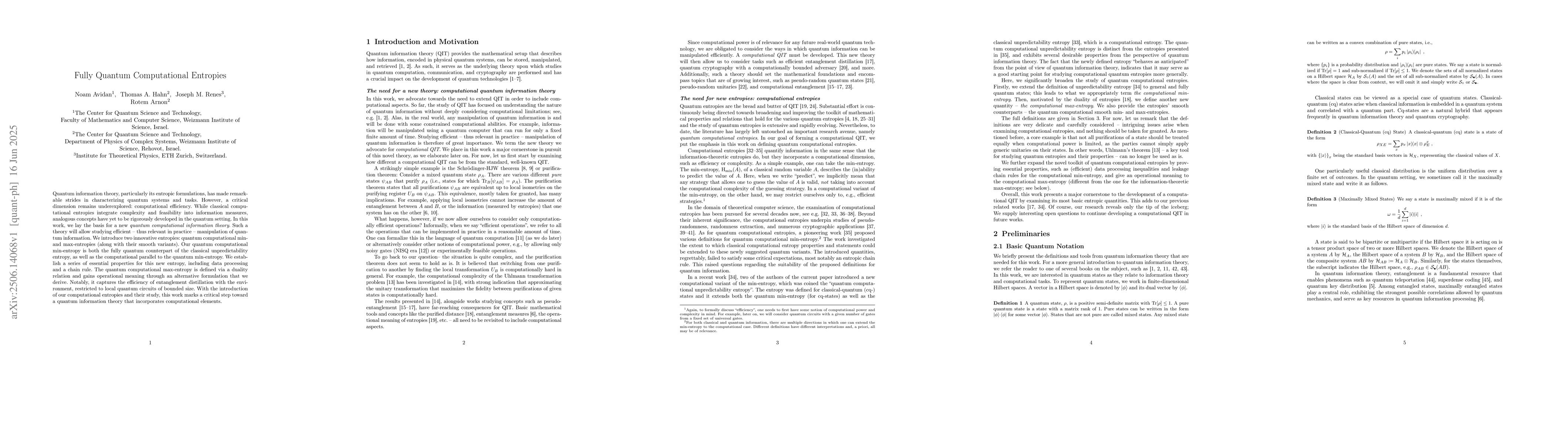 Thumbnail for Fully Quantum Computational Entropies