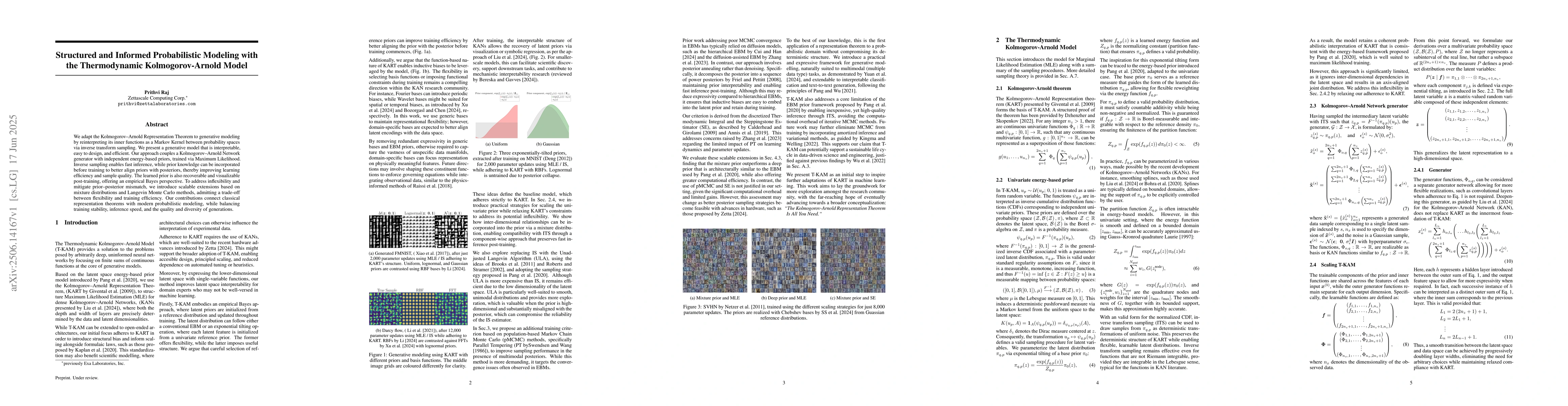 Thumbnail for Structured and Informed Probabilistic Modeling with the Thermodynamic
  Kolmogorov-Arnold Model