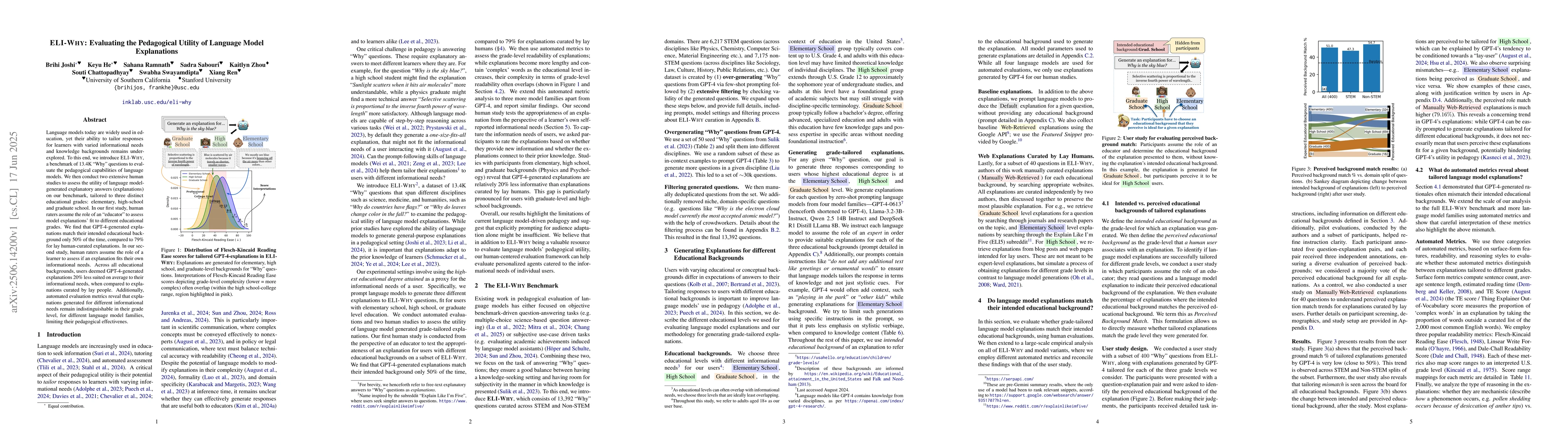 Thumbnail for ELI-Why: Evaluating the Pedagogical Utility of Language Model
  Explanations