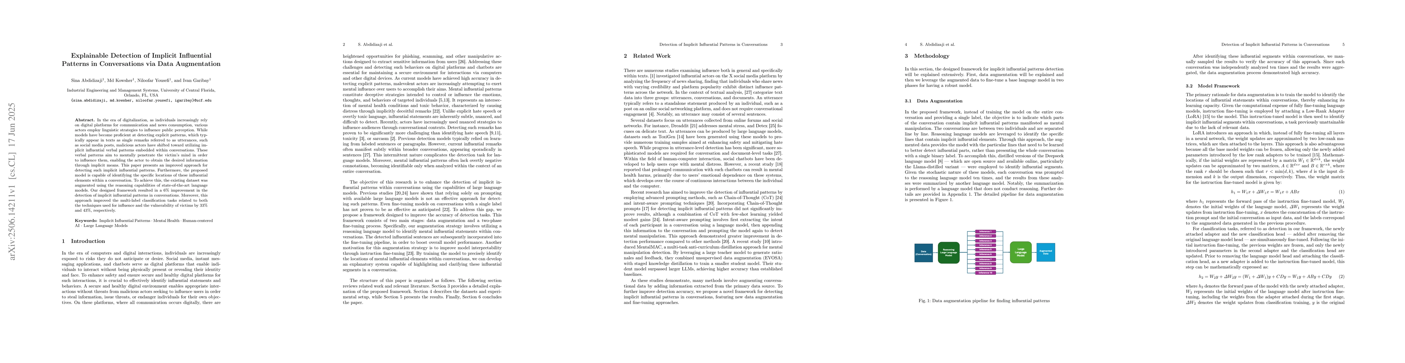 Thumbnail for Explainable Detection of Implicit Influential Patterns in Conversations
  via Data Augmentation