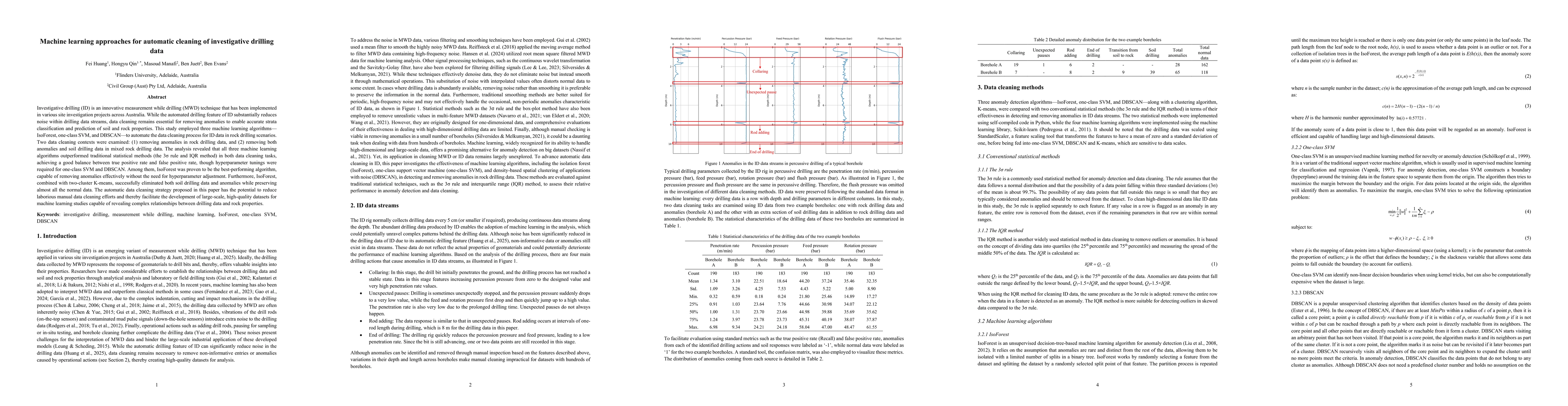 Thumbnail for Machine learning approaches for automatic cleaning of investigative
  drilling data