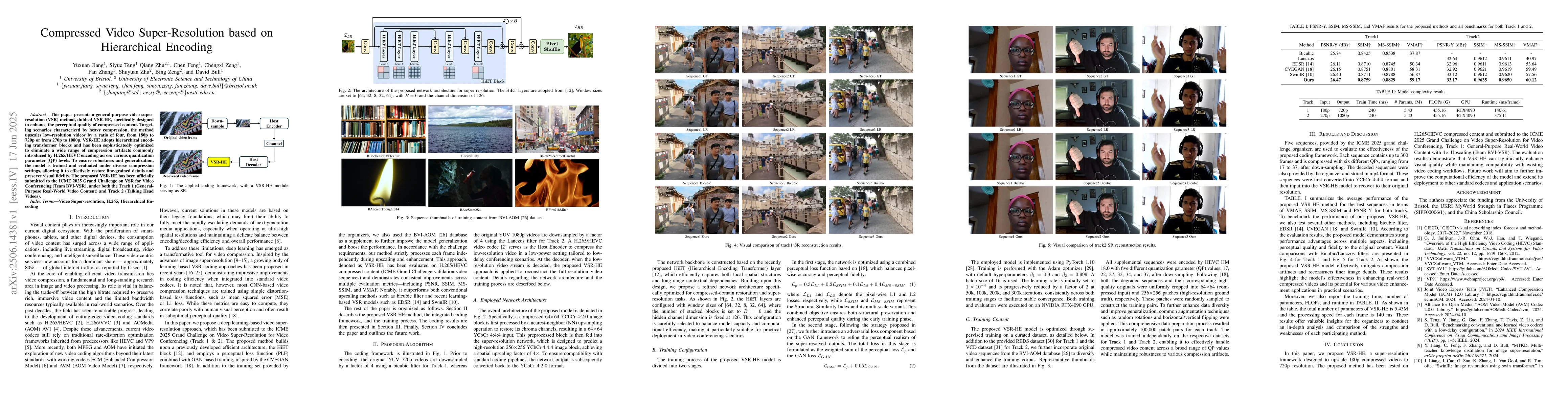 Thumbnail for Compressed Video Super-Resolution based on Hierarchical Encoding