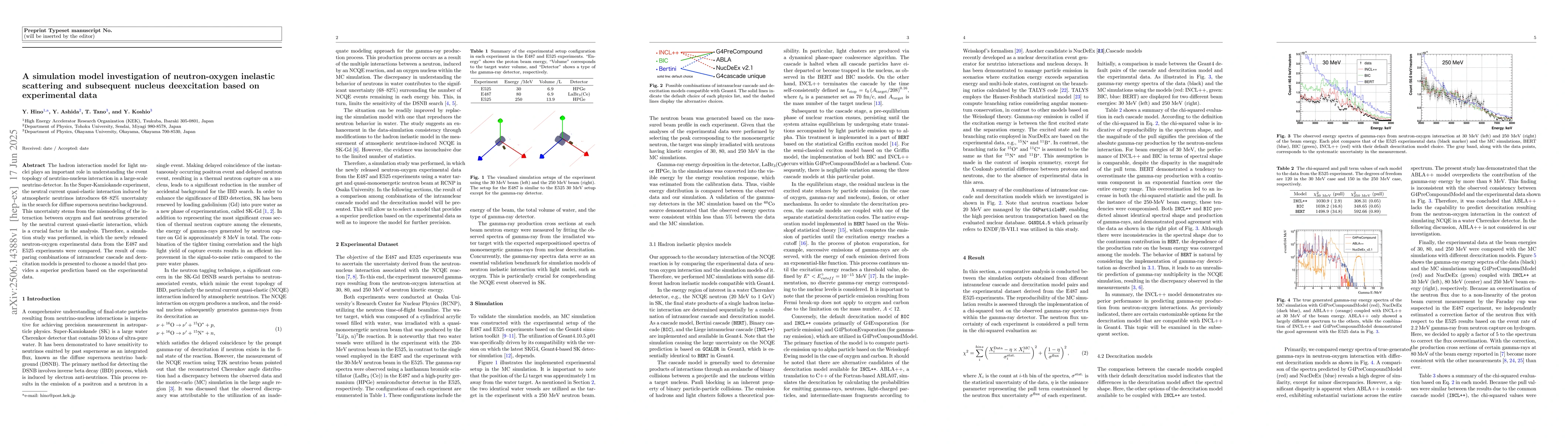 Thumbnail for A simulation model investigation of neutron-oxygen inelastic scattering
  and subsequent nucleus deexcitation based on experimental data