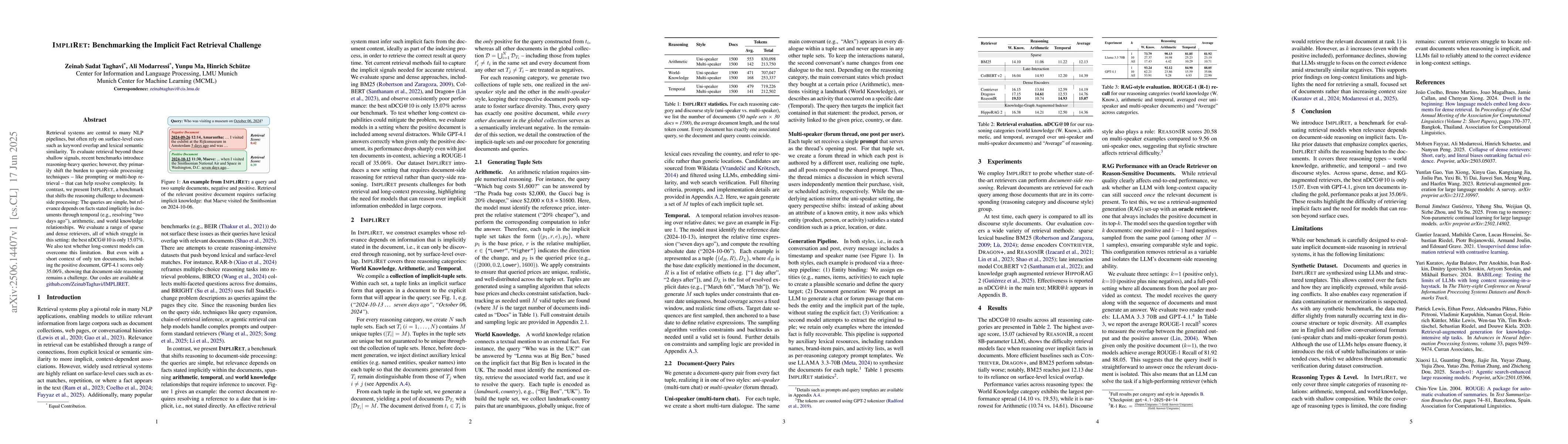 Thumbnail for ImpliRet: Benchmarking the Implicit Fact Retrieval Challenge