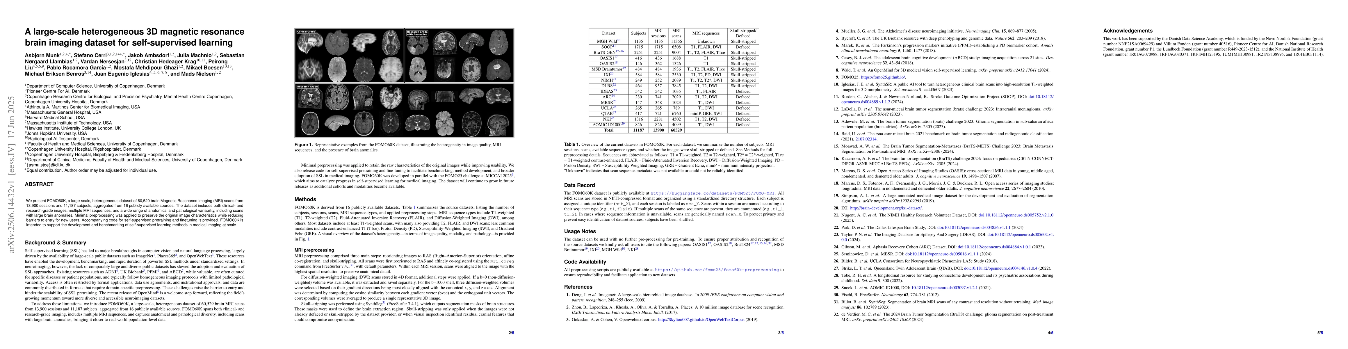 Thumbnail for A large-scale heterogeneous 3D magnetic resonance brain imaging dataset
  for self-supervised learning