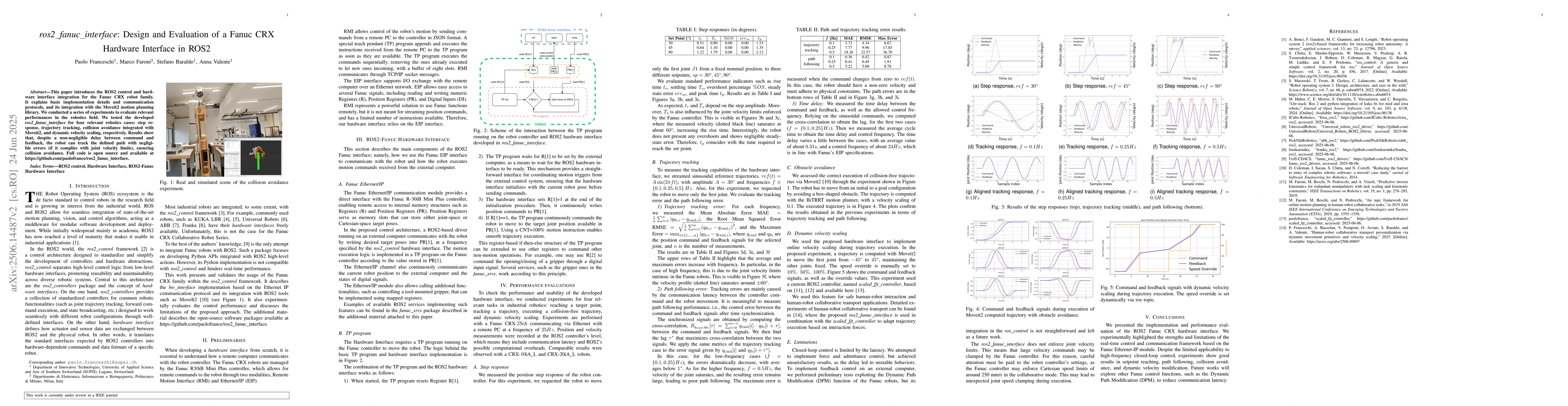 Thumbnail for ros2 fanuc interface: Design and Evaluation of a Fanuc CRX Hardware
  Interface in ROS2