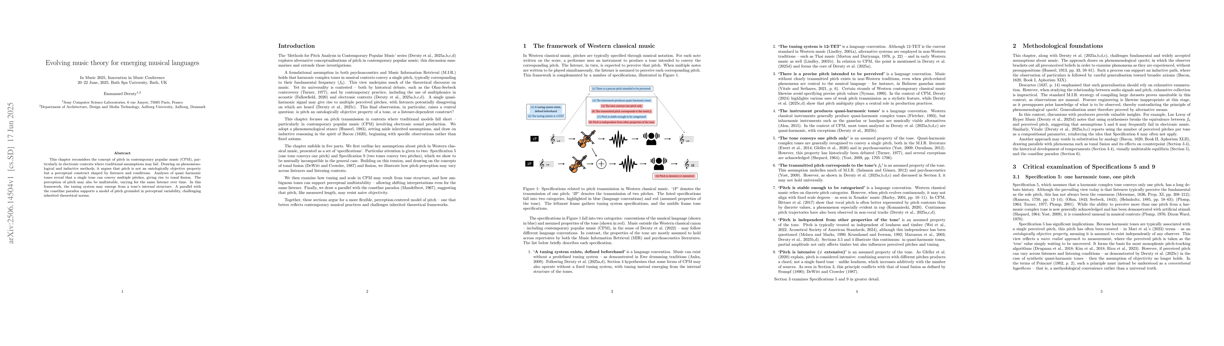 Thumbnail for Evolving music theory for emerging musical languages