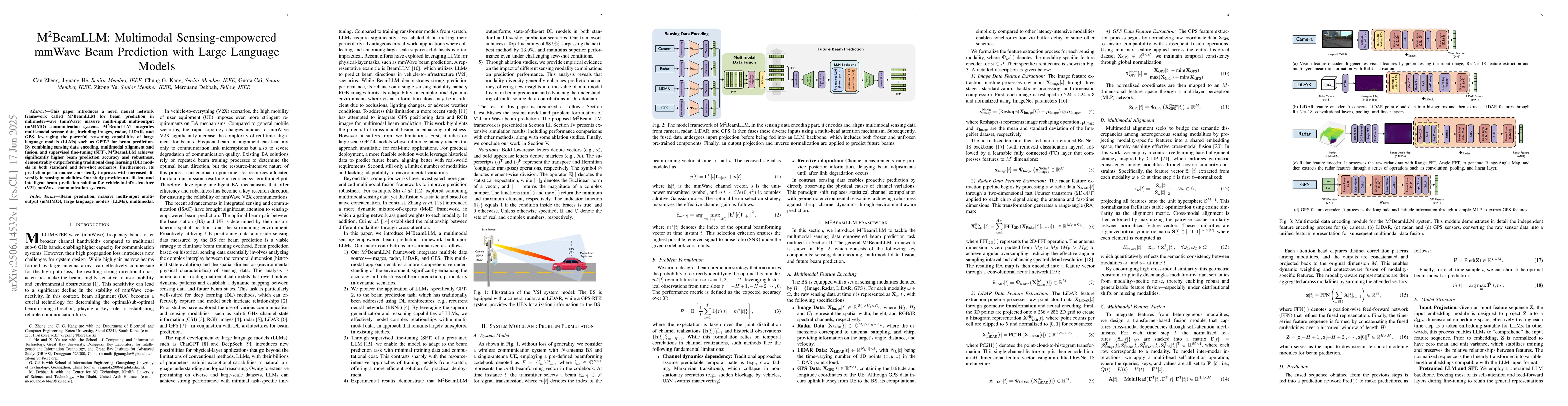 Thumbnail for M2BeamLLM: Multimodal Sensing-empowered mmWave Beam Prediction with
  Large Language Models