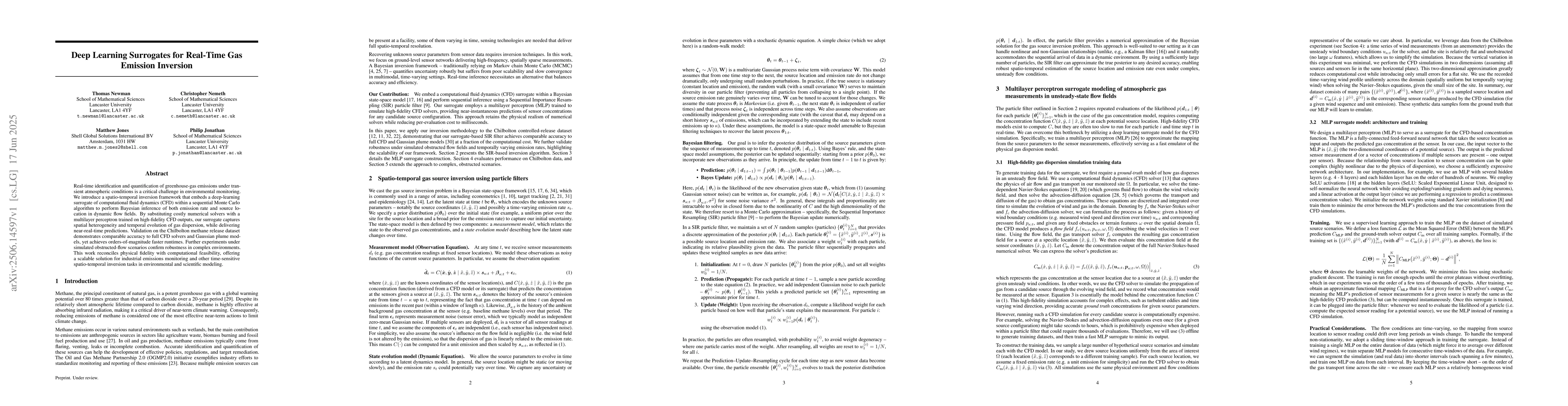 Thumbnail for Deep Learning Surrogates for Real-Time Gas Emission Inversion