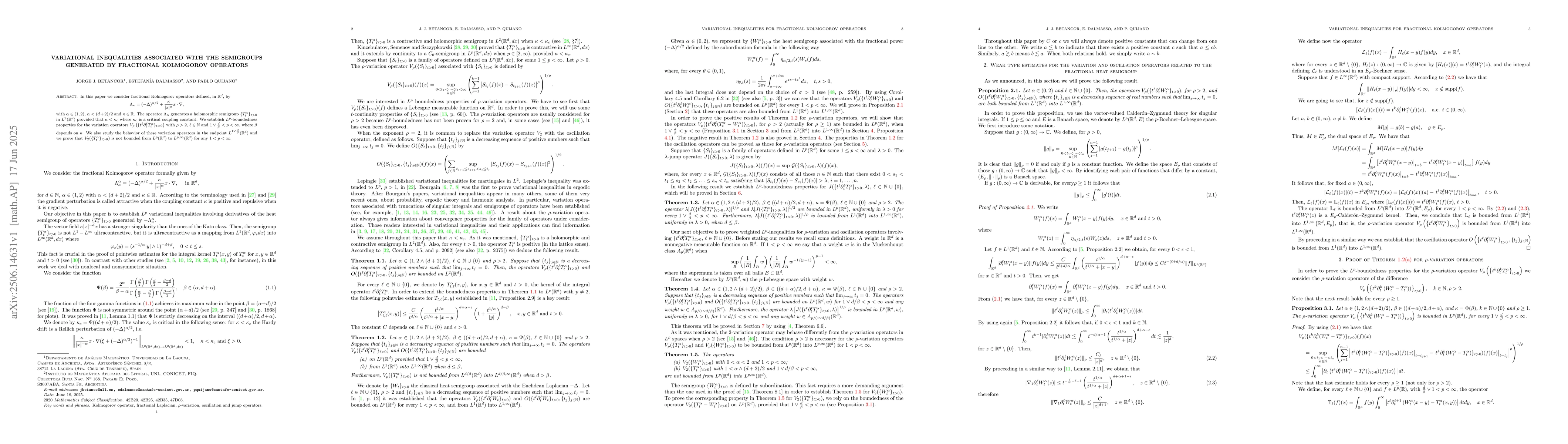 Thumbnail for Variational inequalities associated with the semigroups generated by
  fractional Kolmogorov operators