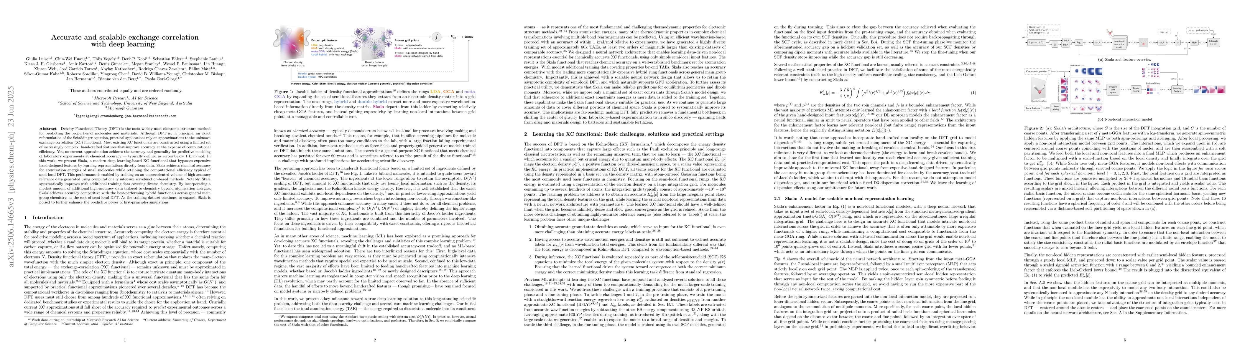 Thumbnail for Accurate and scalable exchange-correlation with deep learning