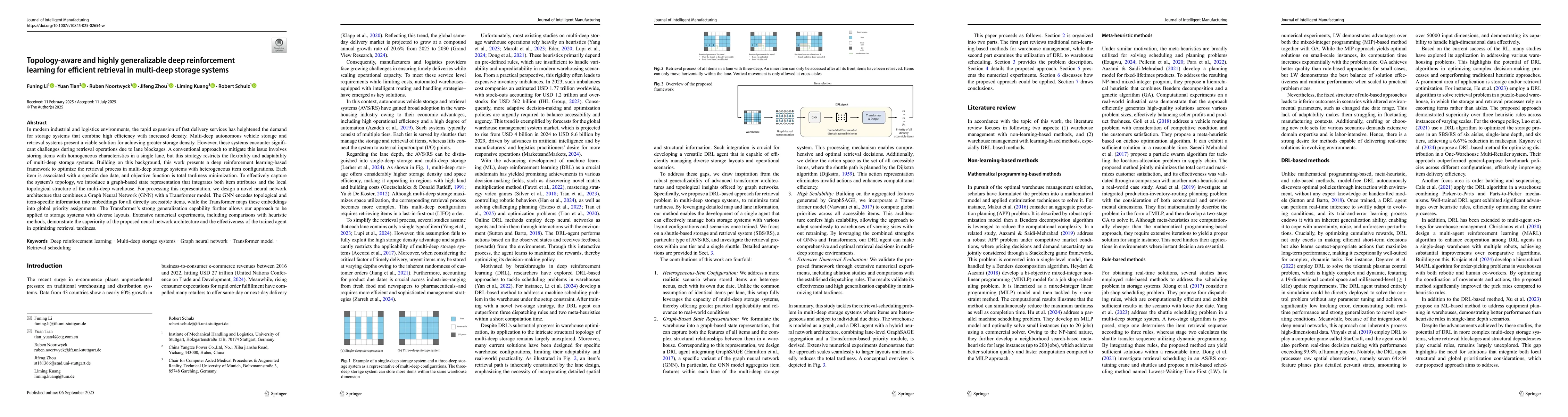 Thumbnail for Topology-Aware and Highly Generalizable Deep Reinforcement Learning for
  Efficient Retrieval in Multi-Deep Storage Systems