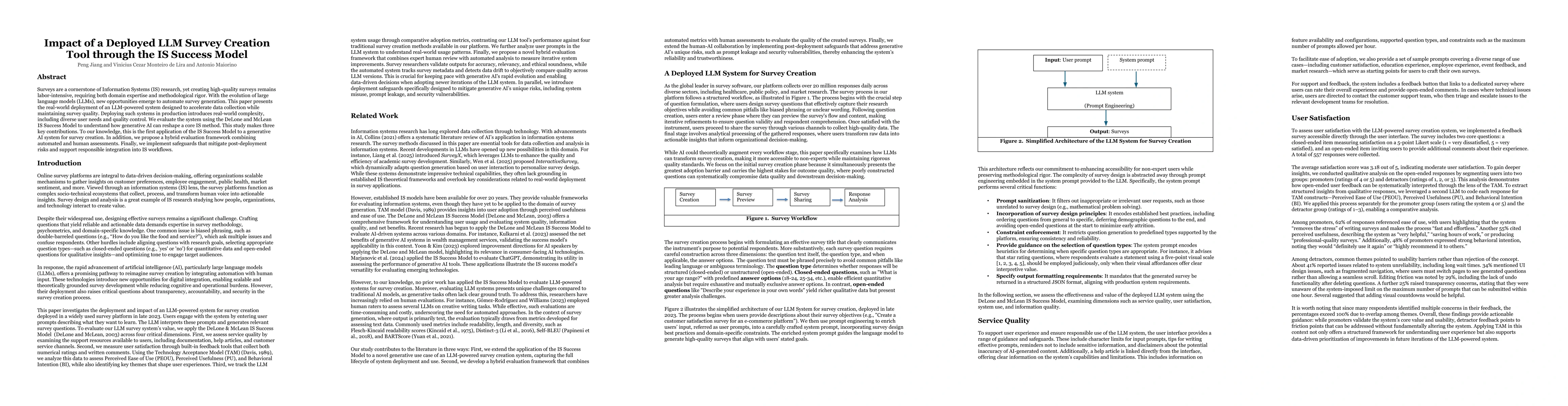 Thumbnail for Impact of a Deployed LLM Survey Creation Tool through the IS Success
  Model