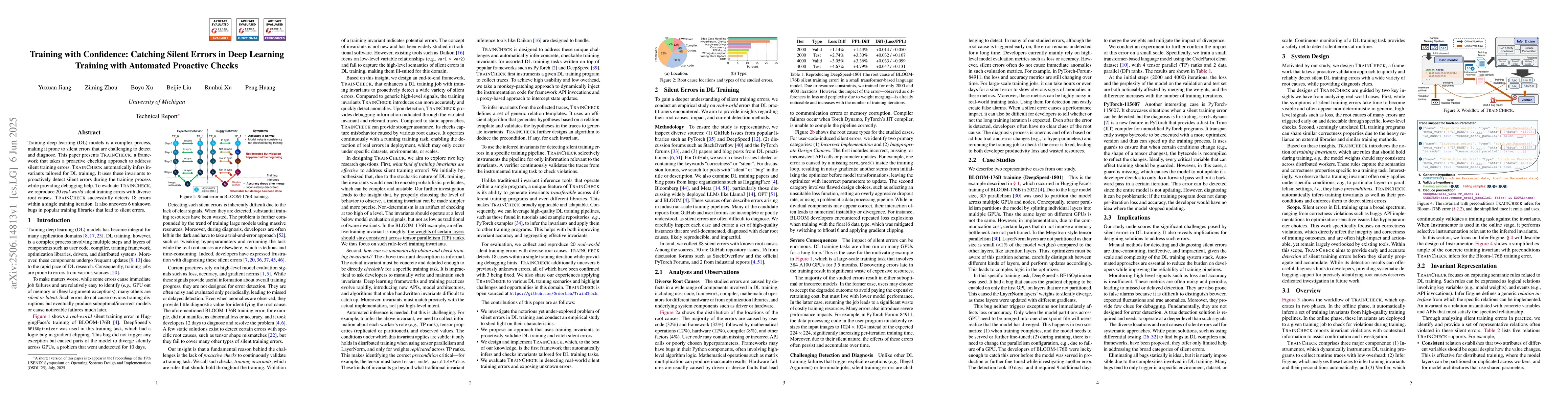 Thumbnail for Training with Confidence: Catching Silent Errors in Deep Learning
  Training with Automated Proactive Checks