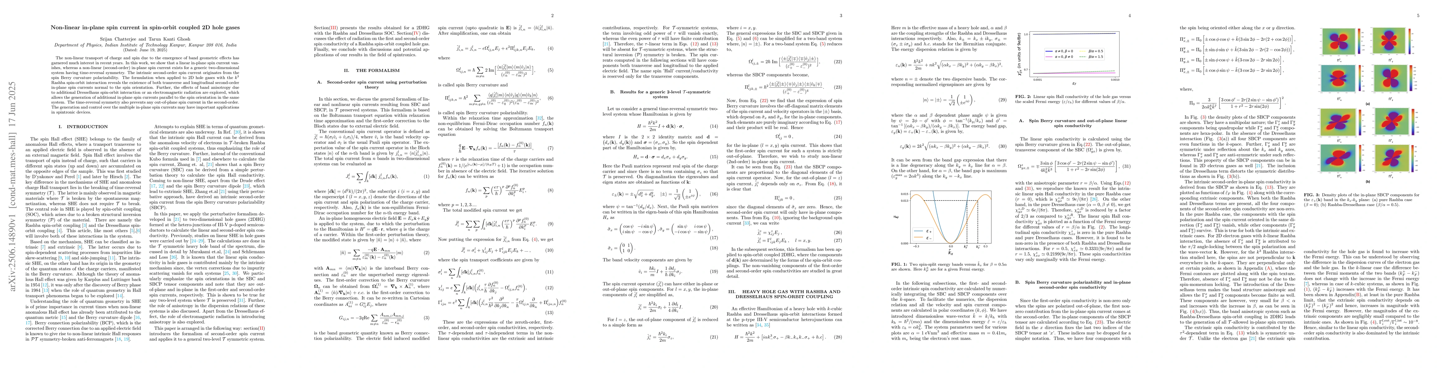Thumbnail for Non-linear in-plane spin current in spin-orbit coupled 2D hole gases