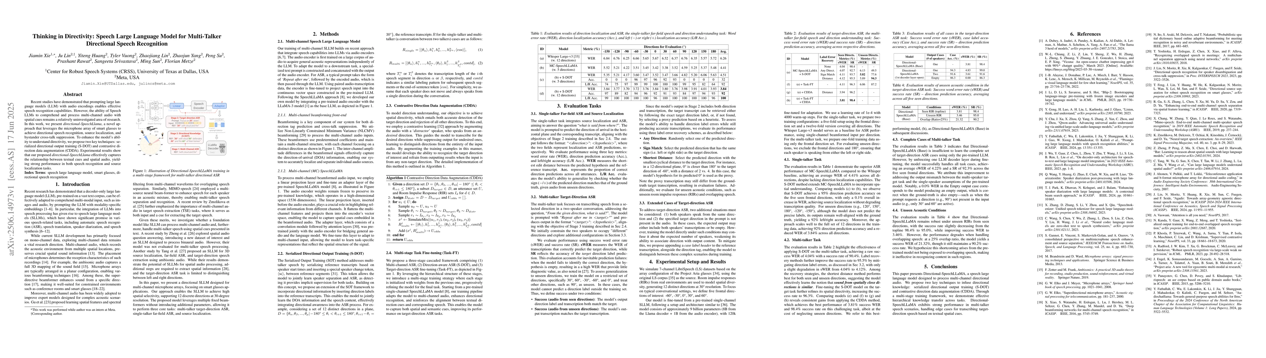 Thumbnail for Thinking in Directivity: Speech Large Language Model for Multi-Talker
  Directional Speech Recognition