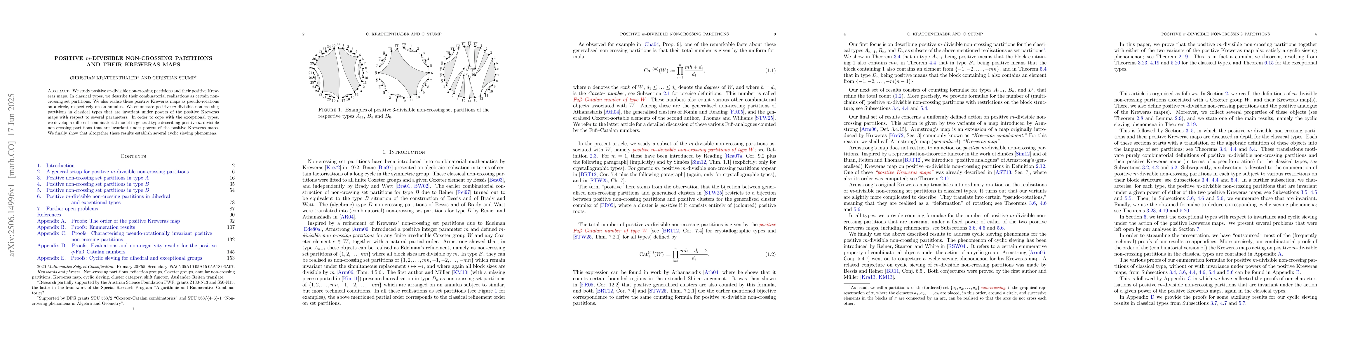 Thumbnail for Positive $m$-divisible non-crossing partitions and their Kreweras maps