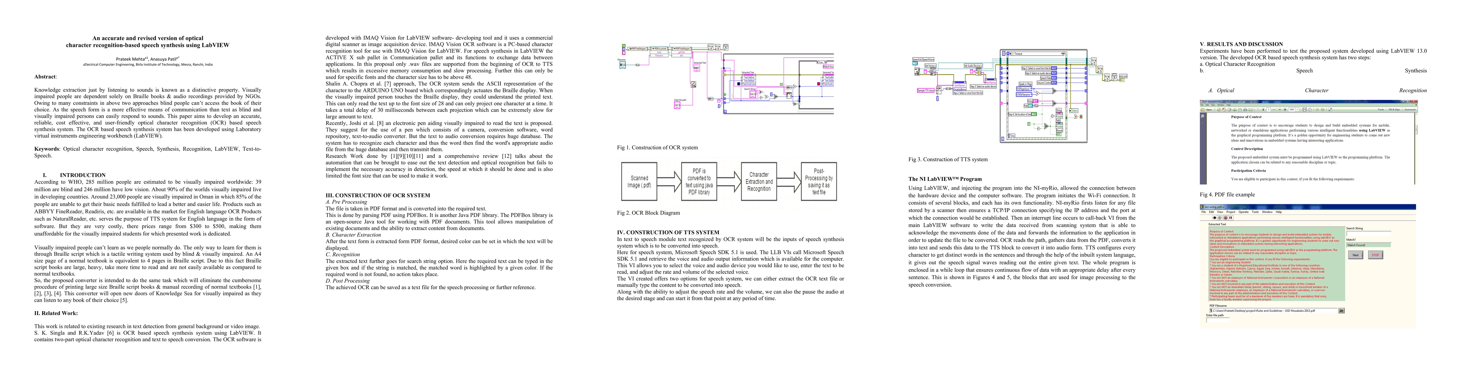 Thumbnail for An accurate and revised version of optical character recognition-based
  speech synthesis using LabVIEW