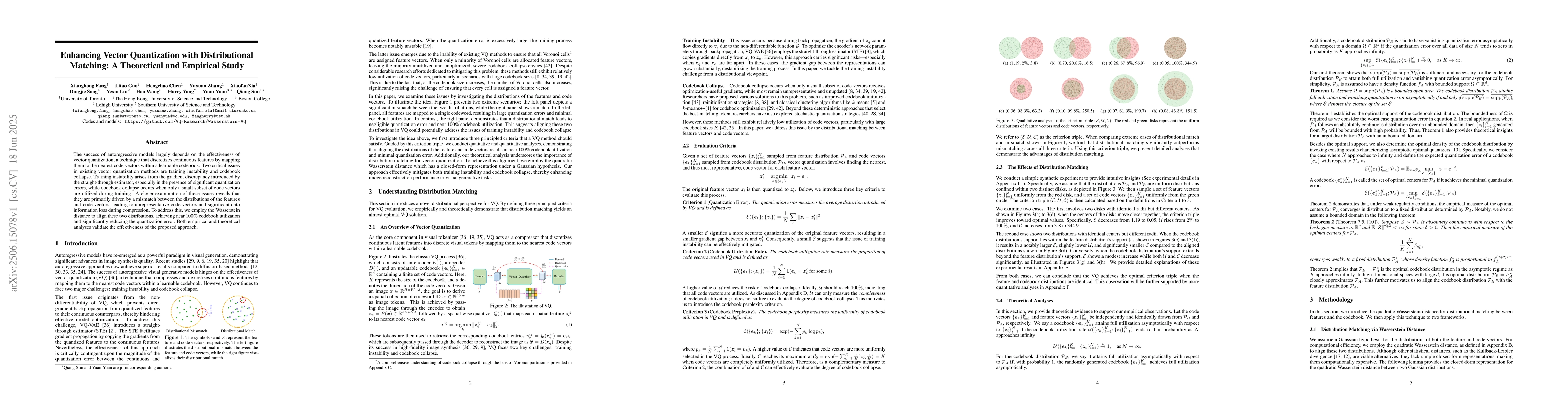 Thumbnail for Enhancing Vector Quantization with Distributional Matching: A
  Theoretical and Empirical Study