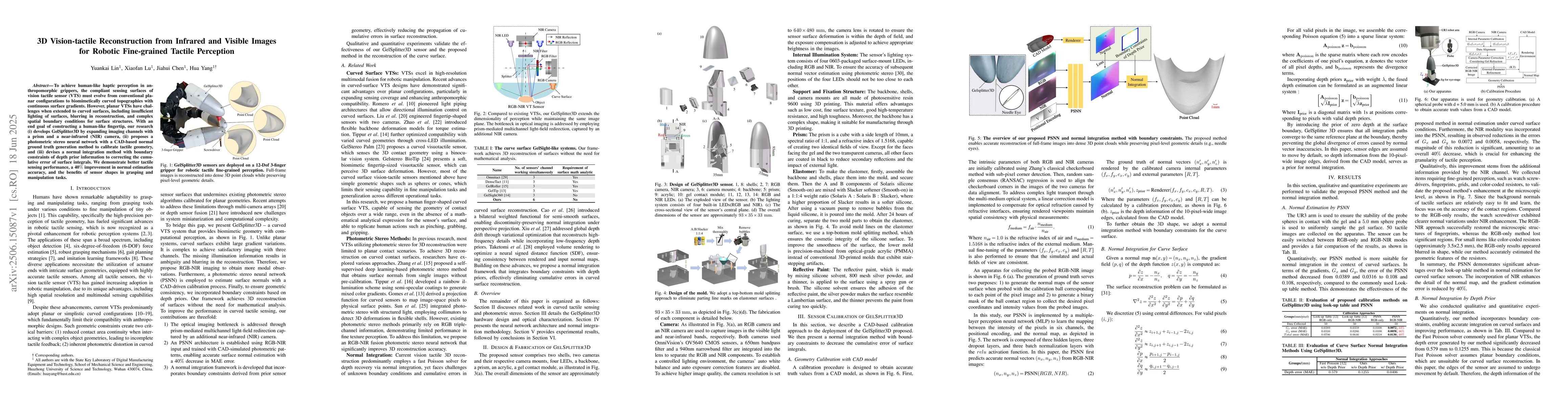 Thumbnail for 3D Vision-tactile Reconstruction from Infrared and Visible Images for
  Robotic Fine-grained Tactile Perception