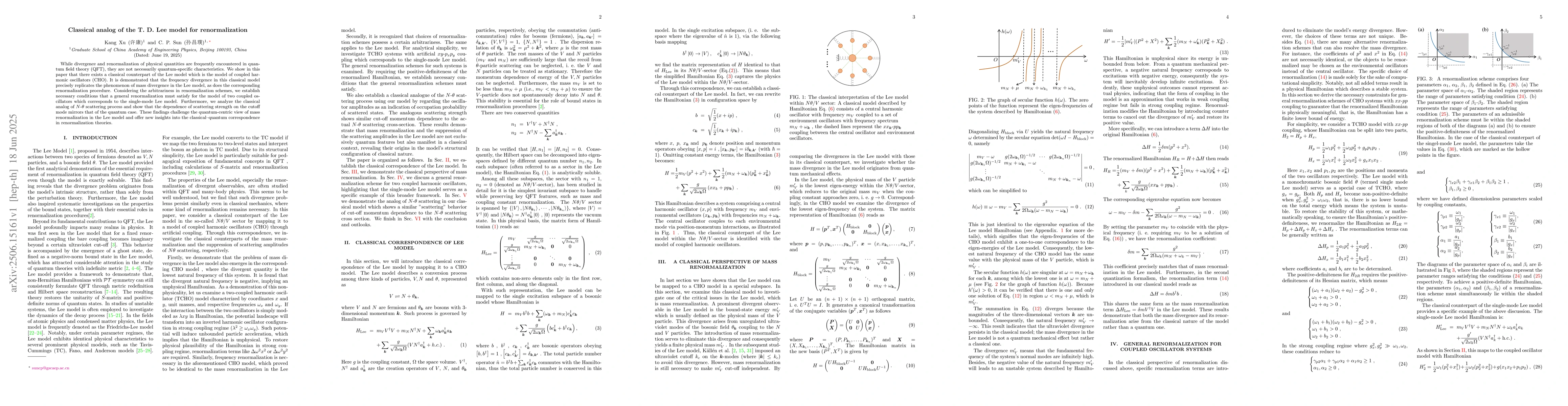 Thumbnail for Classical analog of the T. D. Lee model for renormalization