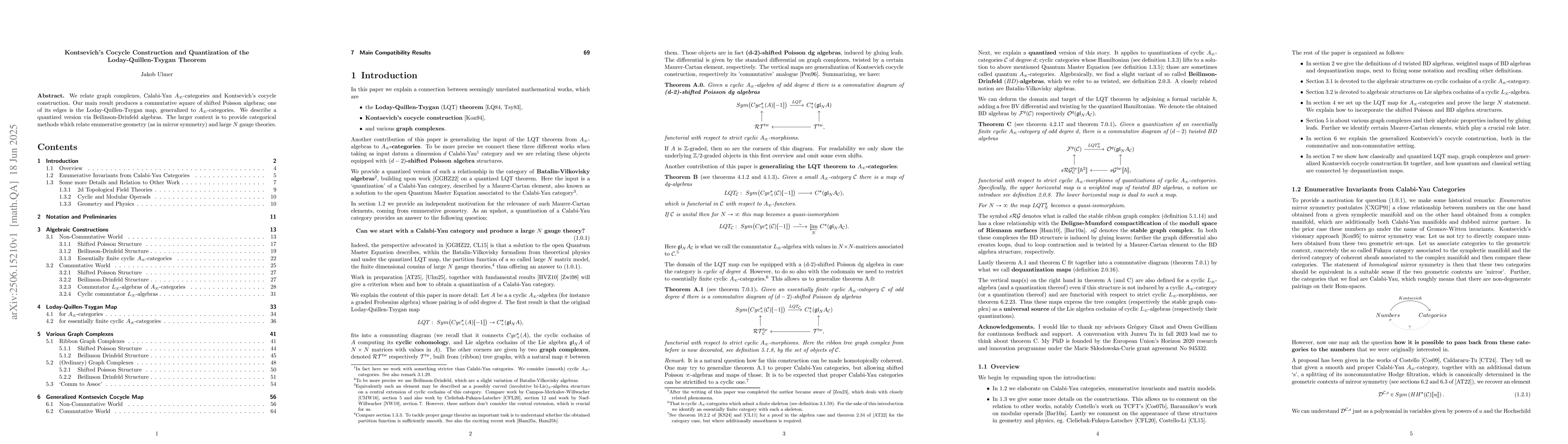 Thumbnail for Kontsevich's Cocycle Construction and Quantization of the
  Loday-Quillen-Tsygan Theorem