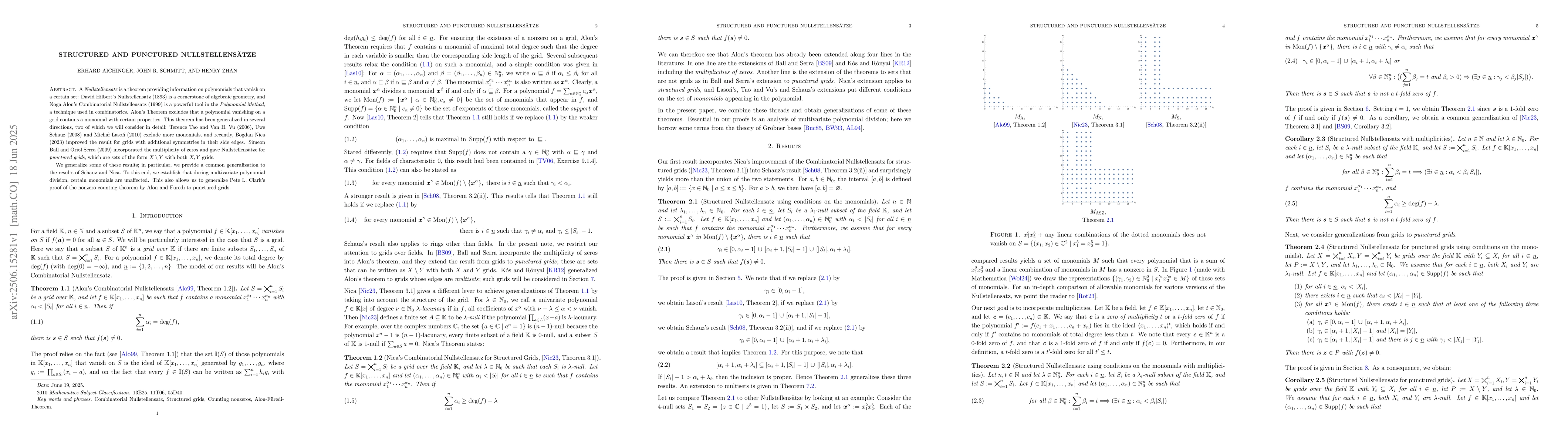 Thumbnail for Structured and Punctured Nullstellensätze