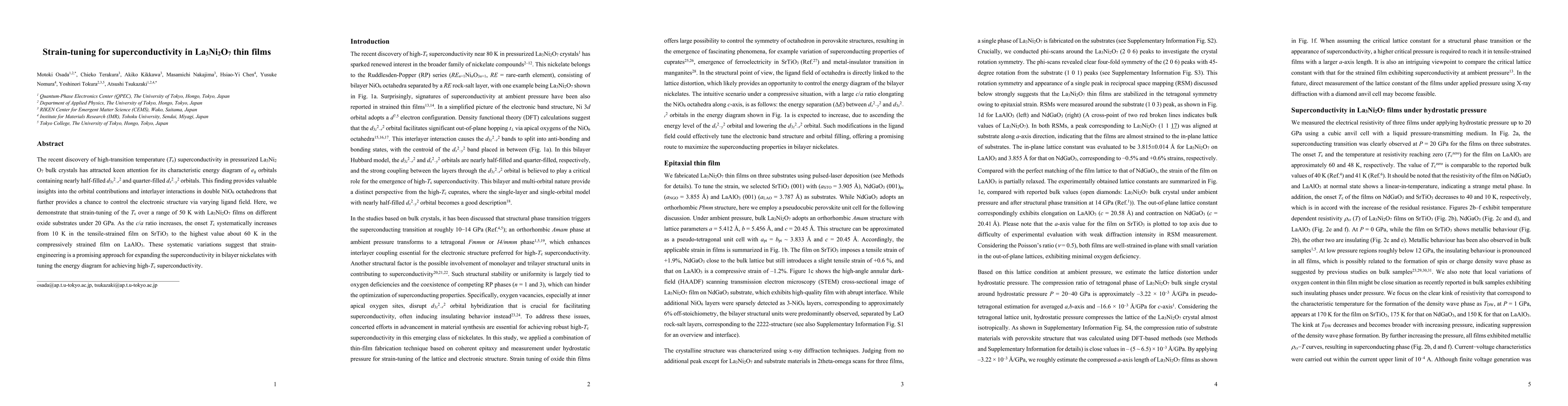 Thumbnail for Strain-tuning for superconductivity in La$_3$Ni$_2$O$_7$ thin films