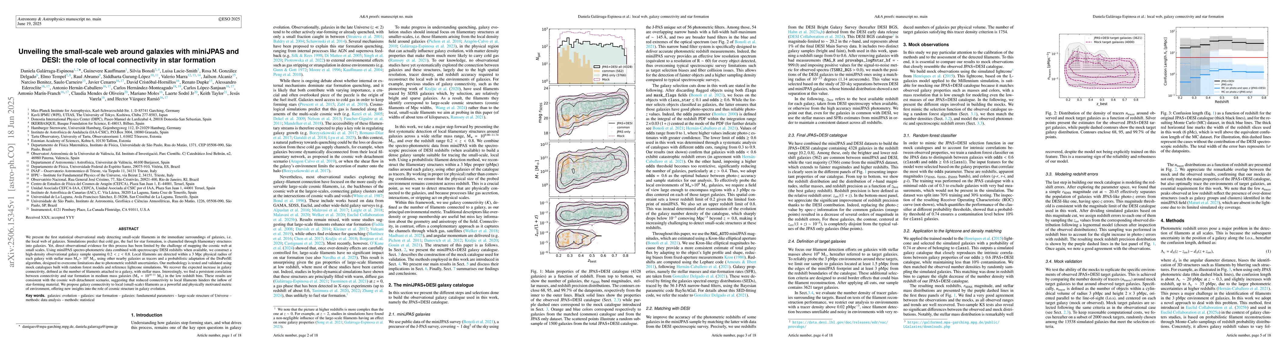 Thumbnail for Unveiling the small-scale web around galaxies with miniJPAS and DESI:
  the role of local connectivity in star formation