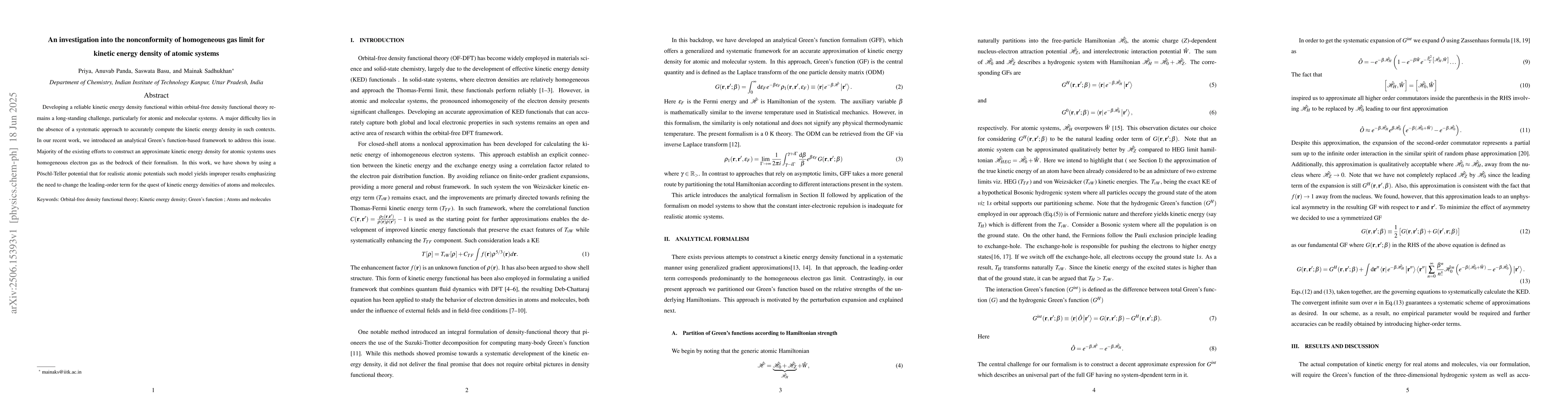 Thumbnail for An investigation into the nonconformity of homogeneous gas limit for
  kinetic energy density of atomic systems