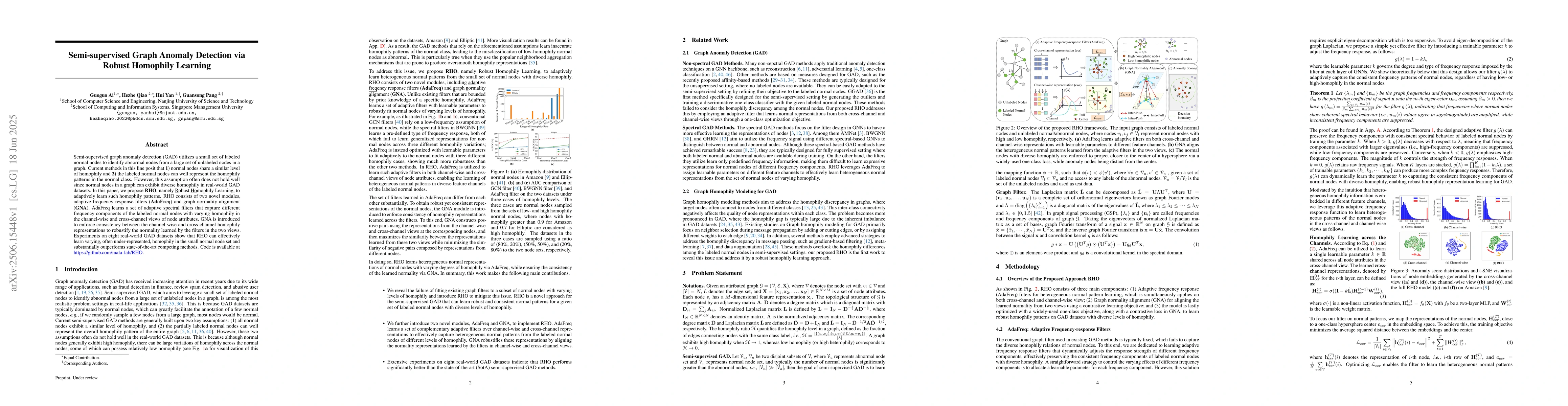 Thumbnail for Semi-supervised Graph Anomaly Detection via Robust Homophily Learning