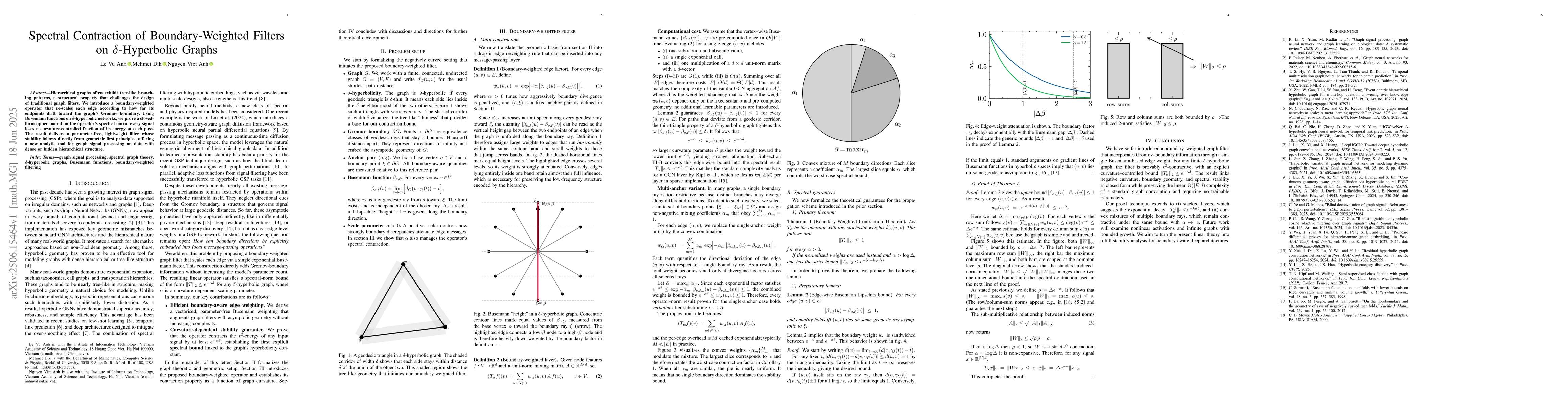 Thumbnail for Spectral Contraction of Boundary-Weighted Filters on delta-Hyperbolic
  Graphs