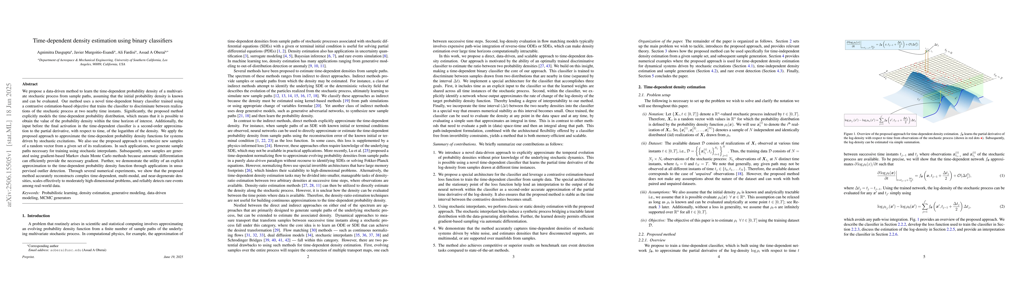 Thumbnail for Time-dependent density estimation using binary classifiers