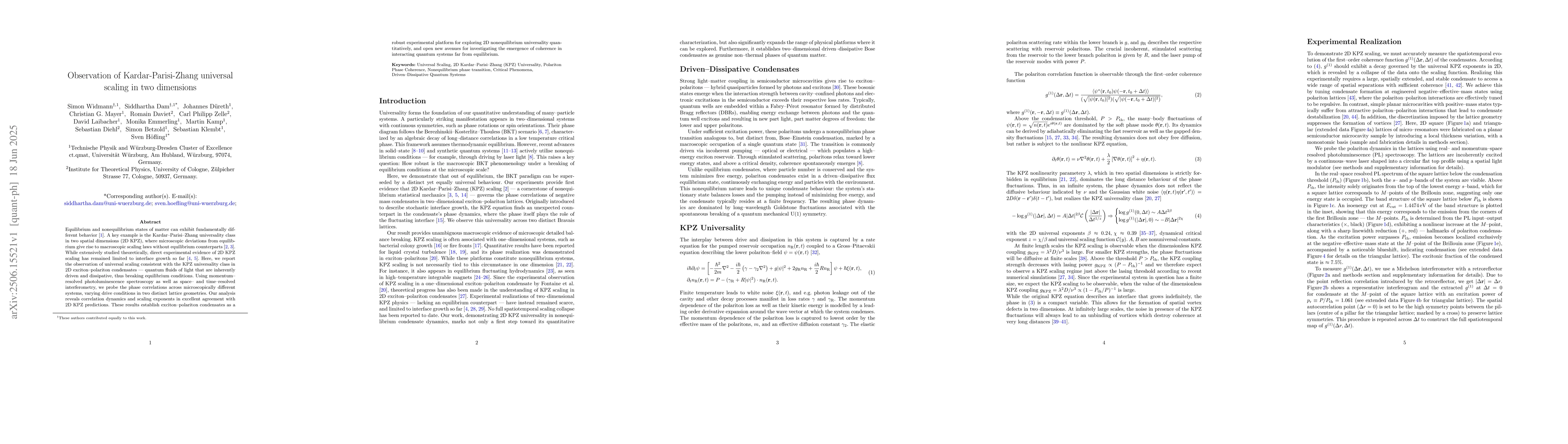 Thumbnail for Observation of Kardar-Parisi-Zhang universal scaling in two dimensions