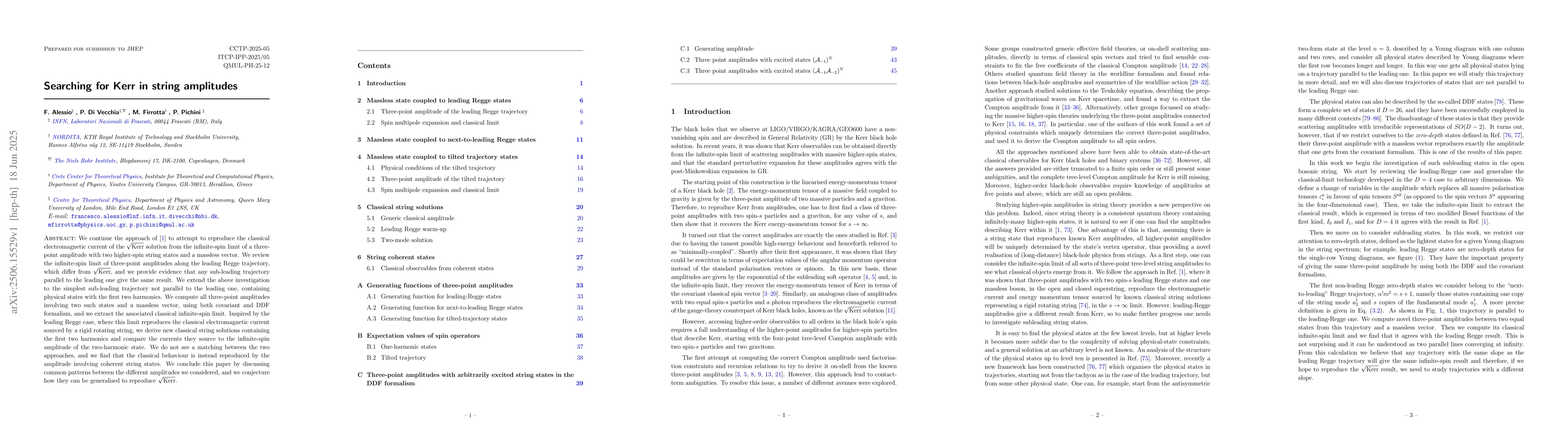 Thumbnail for Searching for Kerr in string amplitudes