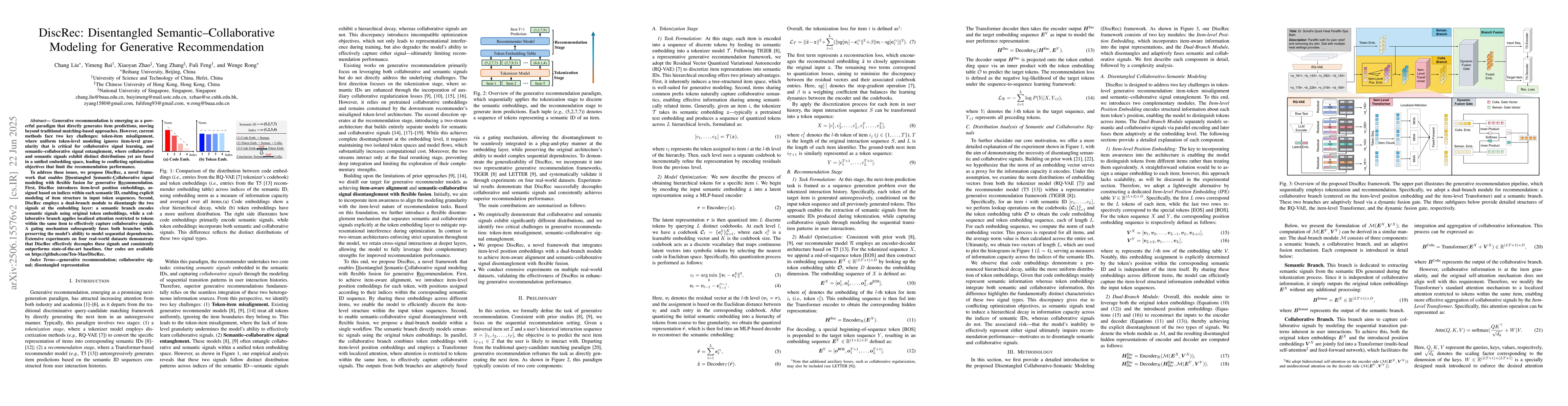 Thumbnail for DiscRec: Disentangled Semantic-Collaborative Modeling for Generative
  Recommendation