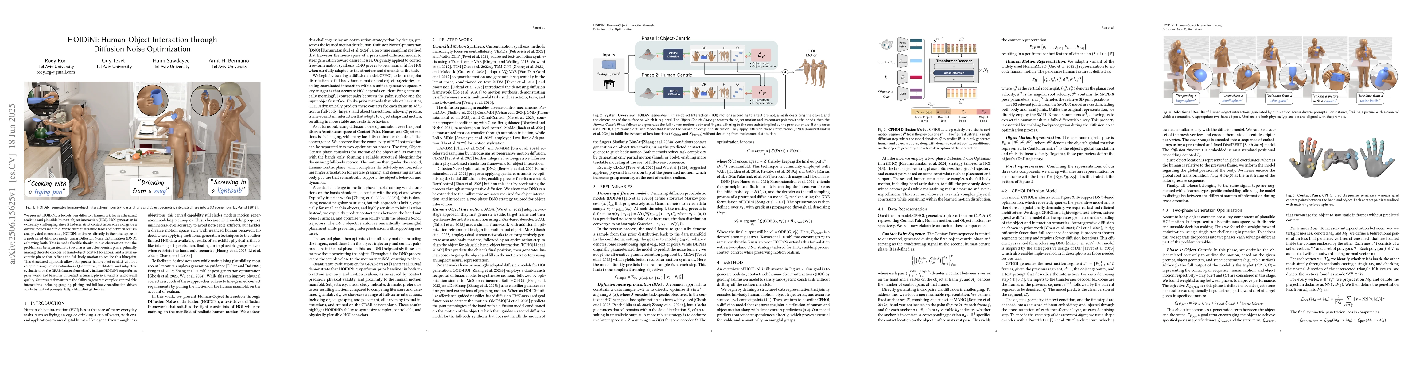 Thumbnail for HOIDiNi: Human-Object Interaction through Diffusion Noise Optimization