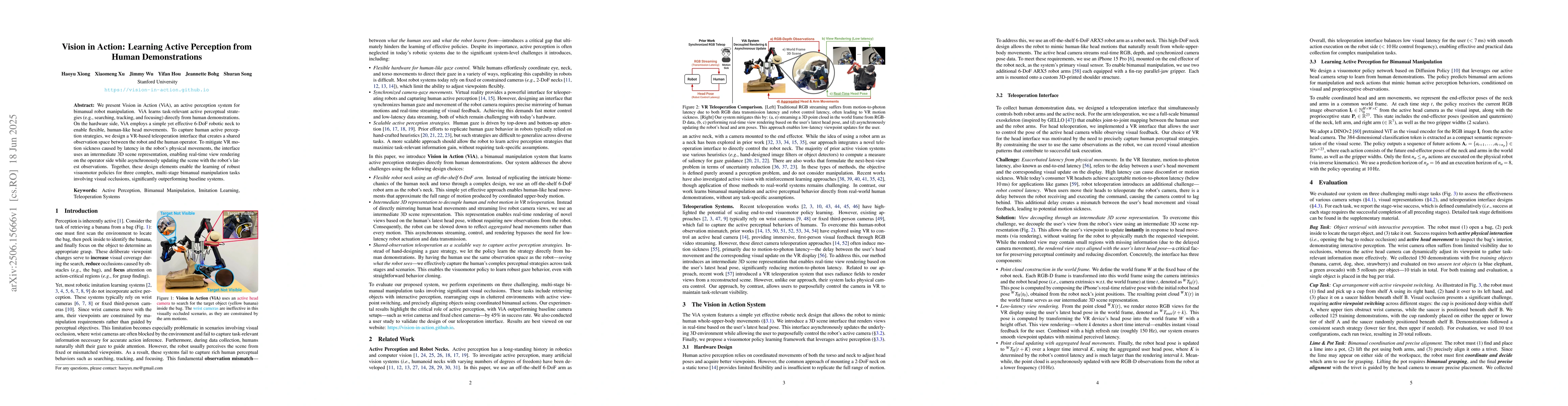 Thumbnail for Vision in Action: Learning Active Perception from Human Demonstrations