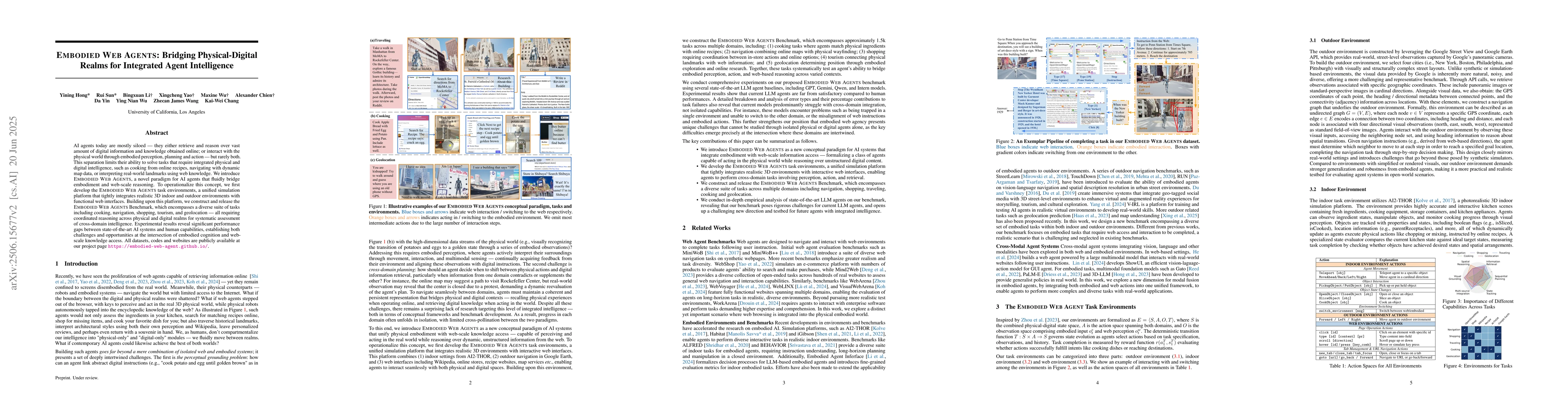 Thumbnail for Embodied Web Agents: Bridging Physical-Digital Realms for Integrated
  Agent Intelligence