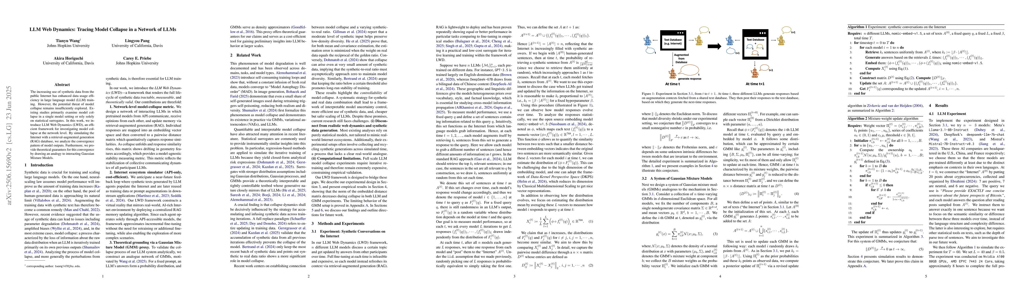 Thumbnail for LLM Web Dynamics: Tracing Model Collapse in a Network of LLMs