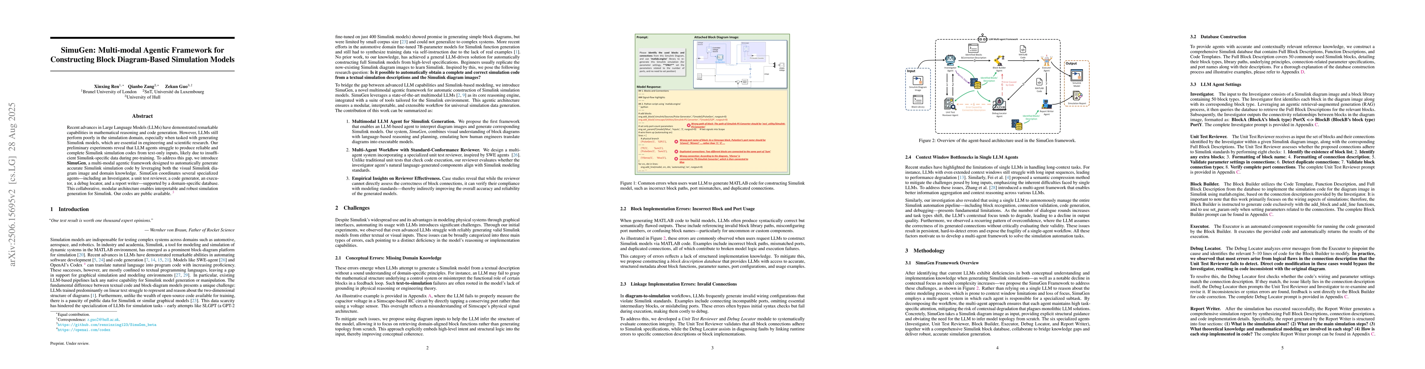 Thumbnail for SimuGen: Multi-modal Agentic Framework for Constructing Block
  Diagram-Based Simulation Models