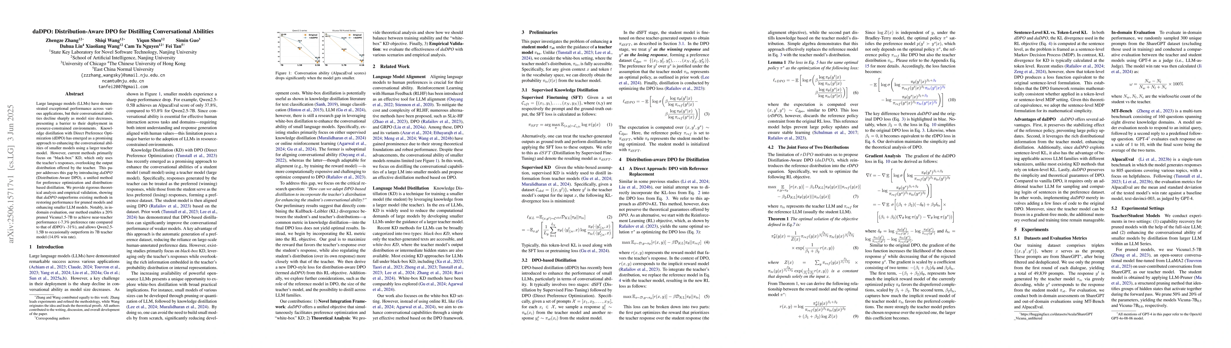 Thumbnail for daDPO: Distribution-Aware DPO for Distilling Conversational Abilities