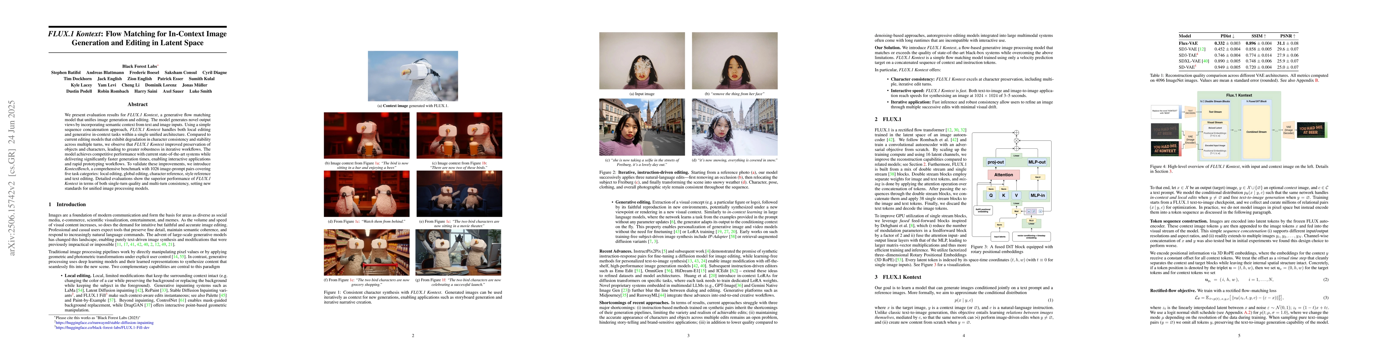 Thumbnail for FLUX.1 Kontext: Flow Matching for In-Context Image Generation and
  Editing in Latent Space