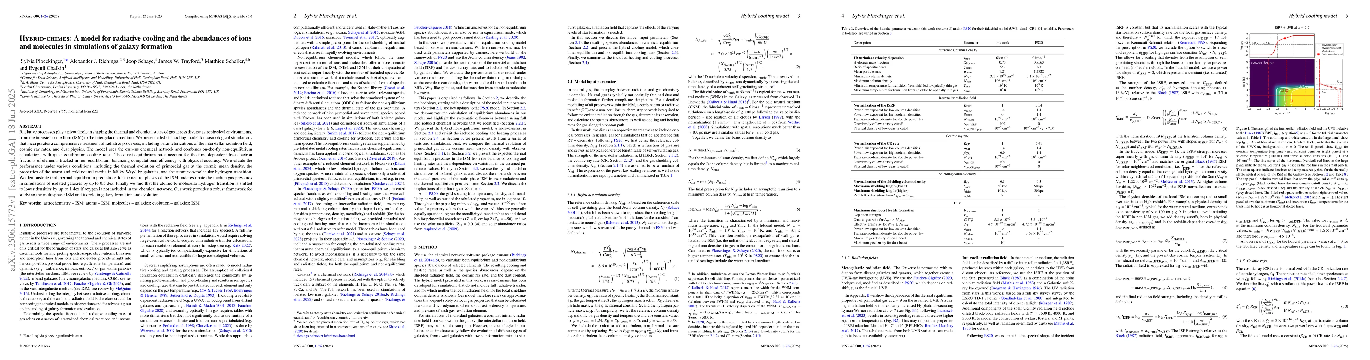 Thumbnail for Hybrid-chimes: A model for radiative cooling and the abundances of ions
  and molecules in simulations of galaxy formation