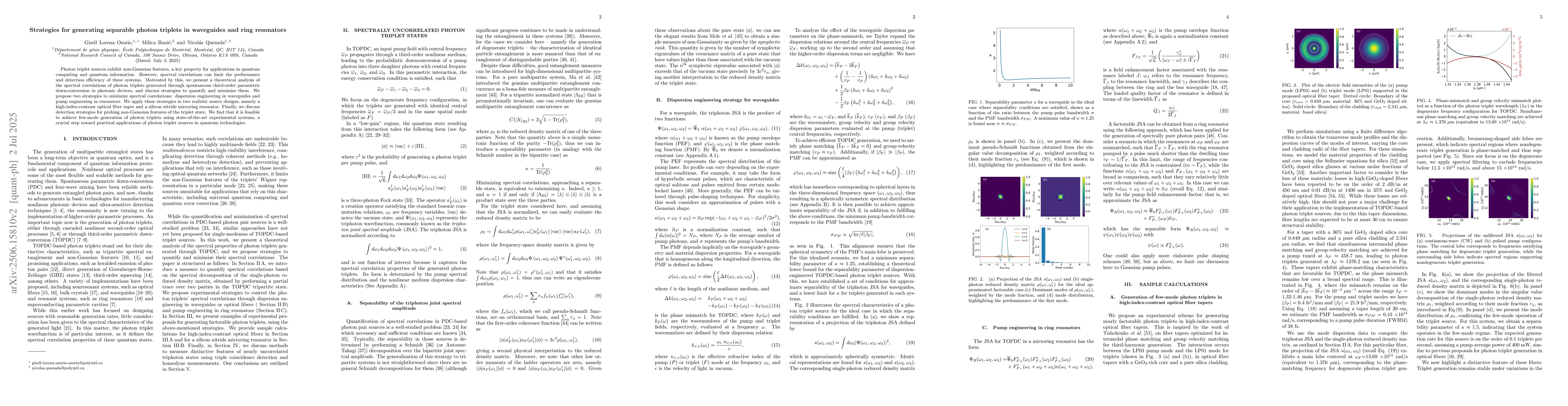 Thumbnail for Strategies for generating separable photon triplets in waveguides and
  ring resonators