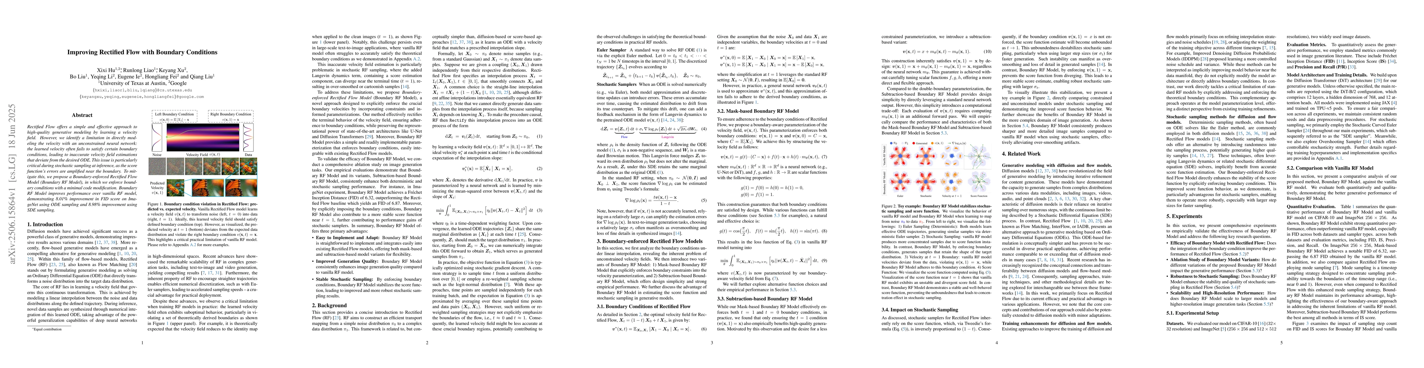 Thumbnail for Improving Rectified Flow with Boundary Conditions